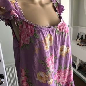 Betsy Johnson lined purple & floral dress. Adorable design & gorgeous colors